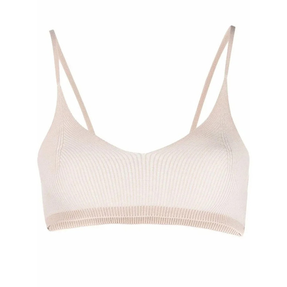 JACQUEMUS Le Bandeau Valensole in Beige Large New Womens Cropped Cami Tank Top - Picture 11 of 16
